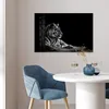 MuchoWow® Poster Tiger - Tiere - Schwarz - Weiß 60x40 cm - Produktbild-Vorschau 5