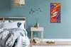 Wandbild Leinwand Bilder mit Uhr 30x60 Kunst bunte Produktbild-Vorschau 4