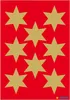 HERMA Weihnachts-Sticker DECOR "Sterne" 33 mm gold 3 Blatt Produktbild-Vorschau 2