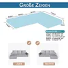 Sofa Überzug Jacquard Kariert L-förmig Sofa mit 2 Produktbild-Vorschau 7