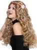 WIG ME UP Perücke Stirnband Hippie lang braun 91298-ZA7 Produktbild-Vorschau 1