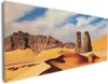 Wallario Premium Leinwandbild Felsen und Sand in der Sahara Produktbild-Vorschau 1