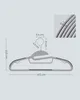 A diagram of a gray plastic hanger with dimensions indicated. Produktbild-Vorschau