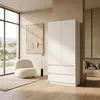 Armoire Novela, blanche, 2 portes | Armoire de chambre Voir les images du produit 10