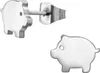 Ohrringe Ohrstecker 316L Chirurgenstahl mit Schwein in Produktbild-Vorschau 1