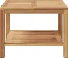 A wooden coffee table with a lower shelf, shown against a white background. Náhled obrázku produktu