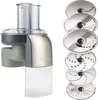 A food processor attachment with multiple cutting discs. Voir les images du produit
