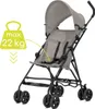 A gray stroller is shown with a graphic overlay indicating a maximum weight capacity. Produktbild-Vorschau