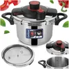 A collage of images showing a pressure cooker from different angles, along with some ingredients. Náhľad obrázku produktu