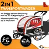 SAMAX 360° drehbarer Fahrradanhänger 2in1 Jogger - in Rot - Produktbild-Vorschau 3