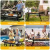 SunJas Holzkohlegrill Klappgrill Tragbarer Grill Holzkohle Produktbild-Vorschau 5