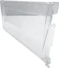 A clear plastic refrigerator shelf or drawer front, viewed from a slight angle. Produktbild-Vorschau