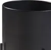 A close-up view of the top rim and side of a black cylindrical object, likely a planter or pot. Náhled obrázku produktu