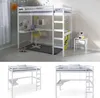 Lit haut lit 90x200 blanc échelle de bureau exterieurjeux Voir les images du produit 2