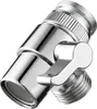 A close-up studio shot of a chrome-plated water diverter valve with a handle. Produktbild-Vorschau