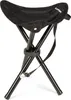 A black collapsible camping stool is shown from a slightly elevated front-facing angle against a white background. Produktbild-Vorschau