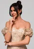Ombre Schulterfreies Midikleid mit floraler Spitze beige S Produktbild-Vorschau 5