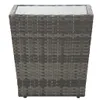 vidaXL Tavolino grigio 41,5x41,5x43 cm in poly rattan e Anteprima dell’immagine prodotto 1