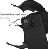 A black smartphone case is shown with black liquid splashing around it, highlighting its features. Podgląd zdjęcia produktu