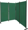A green, four-panel room divider or privacy screen is shown against a white background. Produktbild-Vorschau