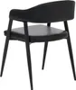 A black dining chair viewed from the back. Náhled obrázku produktu