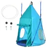 Outsunny nestschommel met tent, diameter 100 cm, Productafbeelding-voorbeeld 1