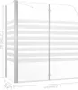 vidaXL Duschabtrennung 120x68x130 cm Hartglas Gestreift Produktbild-Vorschau 7