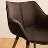 home24 Armlehnenstuhl - Microfaser / Eiche Massiv Produktbild-Vorschau 7