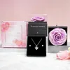 Scatola regalo di rose rosse eterne con collana e orecchini Anteprima dell’immagine prodotto 4