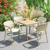 Chaise de jardin Outsunny Set de 4 chaises de jardin en Voir les images du produit 2