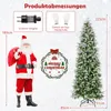 COSTWAY Sztuczna choinka 225cm, ołówkowa choinka ze Podgląd zdjęcia produktu 3