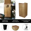 Poubelle en bois avec plateau, chêne clair, usage Voir les images du produit 2