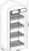 Skleník "Chaam" so 4 policami 158x69x49cm Zelený Náhľad obrázku produktu 5