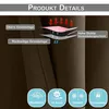 Diagram showing the layers of a curtain and icons representing its features. Produktbild-Vorschau
