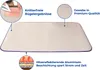A product image showing an ironing board cover with callouts highlighting its features. Produktbild-Vorschau