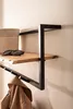 FineBuy Wandgarderobe Akazie Massivholz 100 cm · Produktbild-Vorschau 4