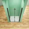 B.100cmxH.195cm Schwarz Nischentür Falttür Pendeltür Produktbild-Vorschau 2