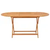 A wooden folding garden table is shown against a white background. Náhled obrázku produktu