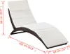vidaXL Klappbare Sonnenliege mit Auflage Poly Rattan Braun Produktbild-Vorschau 7