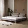 Homestyle4u čalúnená posteľ 180 x 200 cm sivá manželská Náhľad obrázku produktu 12