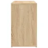 A close-up side view of a wooden cabinet or table. Podgląd zdjęcia produktu