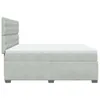 Boxspringbett mit Matratze Hellgrau 200x200 cm Samt Produktbild-Vorschau 11