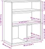 vidaXL Bücherregal Räuchereiche 60x30x71,5 cm Holzwerkstoff Produktbild-Vorschau 8
