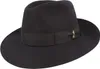 Borsalino feiner Haarfilzhut breite Bogartform in blau
