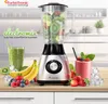 A TurboTronic blender is shown on a countertop with fruits and smoothies, suggesting its use for making healthy drinks. Produktbild-Vorschau