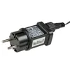 A close-up shot of a black electrical adapter plug with a cable attached. Produktbild-Vorschau