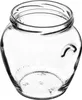 A clear, studio shot of an empty glass jar with two handles. Anteprima dell’immagine prodotto