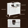 Meuble sous-lavabo FCH à 2 portes et étagères ouvertes, Voir les images du produit 4