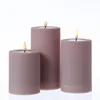 LED Stumpenkerze MIA - Kunststoff - realistische 3D Flamme - H: 10cm - outdoor - pastell lila Produktbild-Vorschau