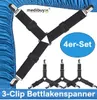 Bettlakenspanner für Spannbetttuch, Betttuchspanner 3 Clips Produktbild-Vorschau 1